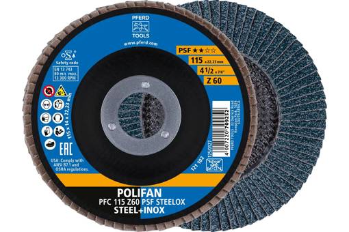 Picture of Flap Disc 115mm Z 60Grit PS-F Conical PFC Steelox