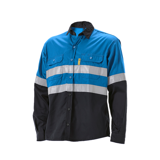 Picture of Shirt Long Hi-Vis Royal Blue/Navy Medium