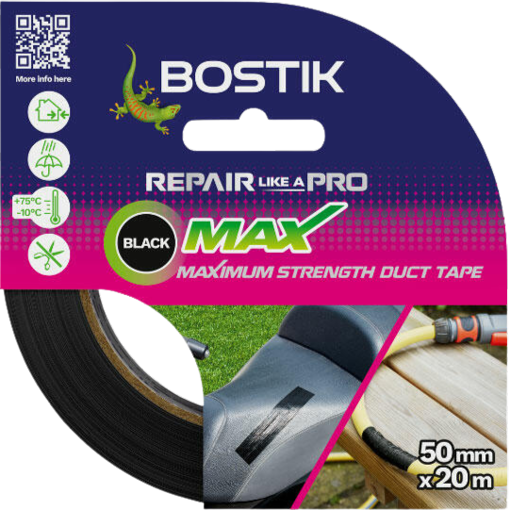 Picture of Duct Tape Black 50mmx20M Repair Max