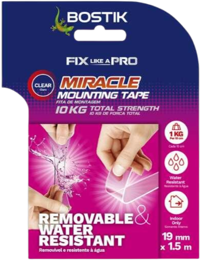Picture of Double Sided Tape 1.0x19mmx 1.5M Miracle Clear