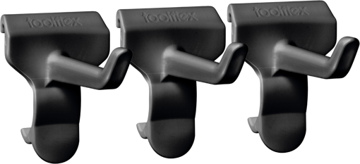 Picture of Wall Rail Hook Toolflex One Black[Pack of 3]