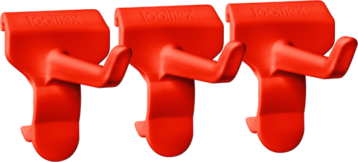 Picture of Wall Rail Hook Toolflex One Red[Pack of 3]