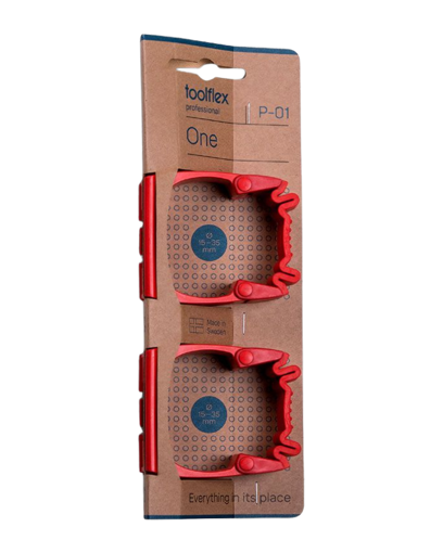Picture of Wall Rail Clip Toolflex One Red[Pack of 2]