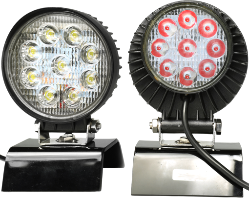 Picture of Work Lamp LED  17 Watt  9-32V Round + Red Strobe